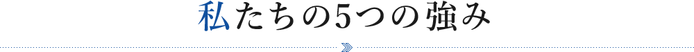 私たちの5つの強み